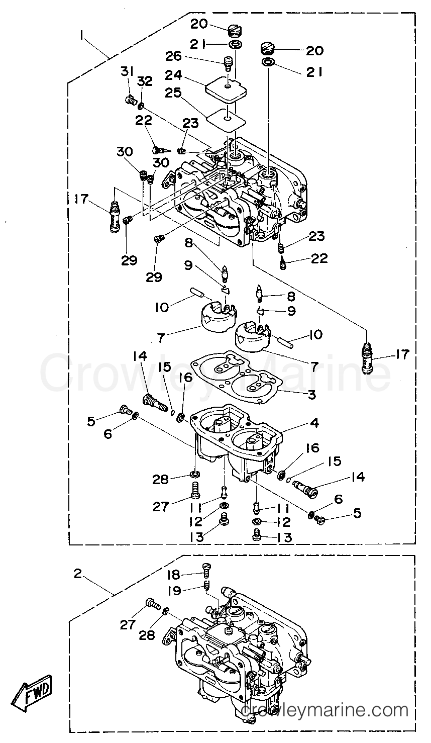 Yamaha Motors 115TXRT - CARBURETOR