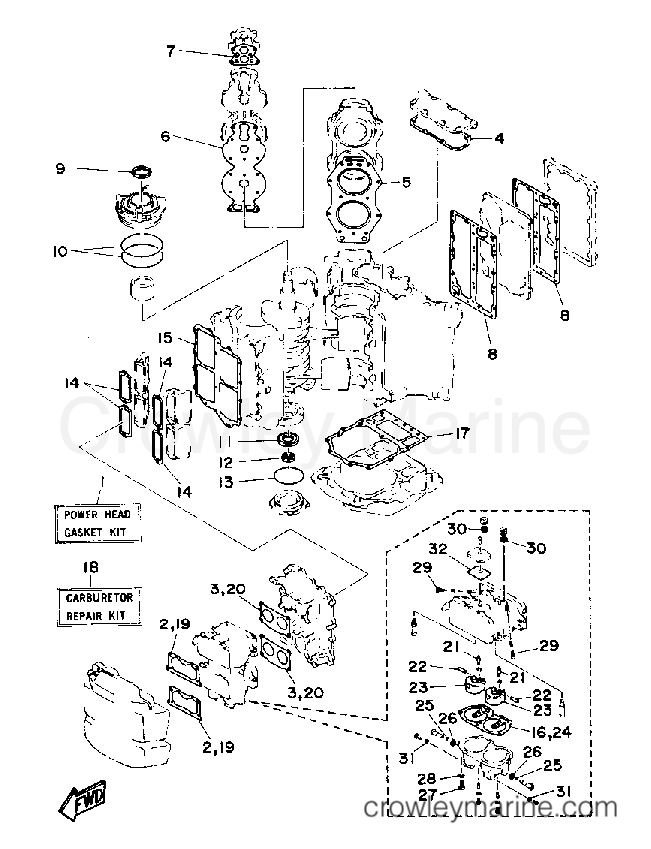 Yamaha Motors L130ETXDA - REPAIR KIT 1
