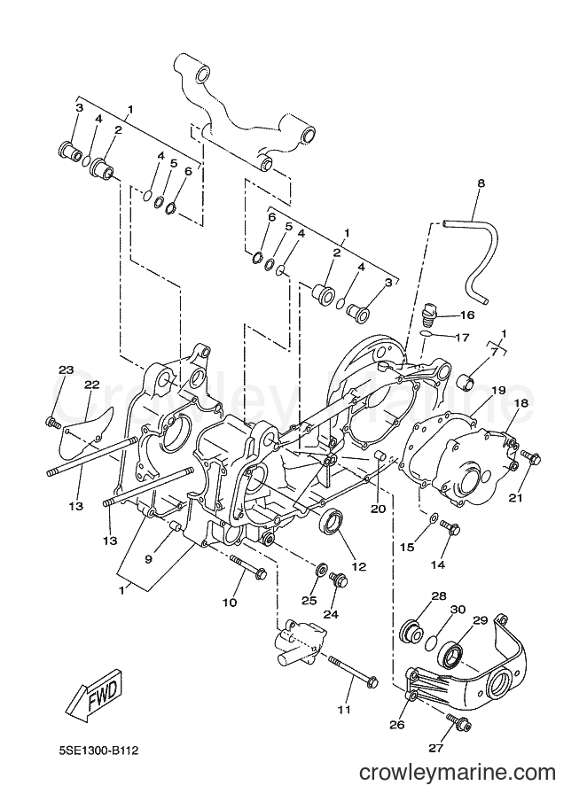 Yamaha Motors VP300 (1S61) [040] - CRANKCASE