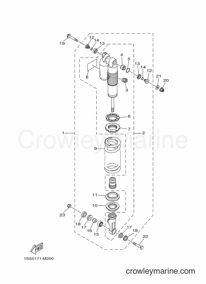 Yamaha Motors YZ250 (1SS5) [020] - REAR SUSPENSION