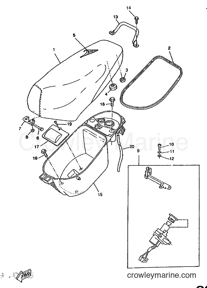 1995 Scooter CW50RS - CW50RS (4TD4) [999] - SEAT & CARRIER
