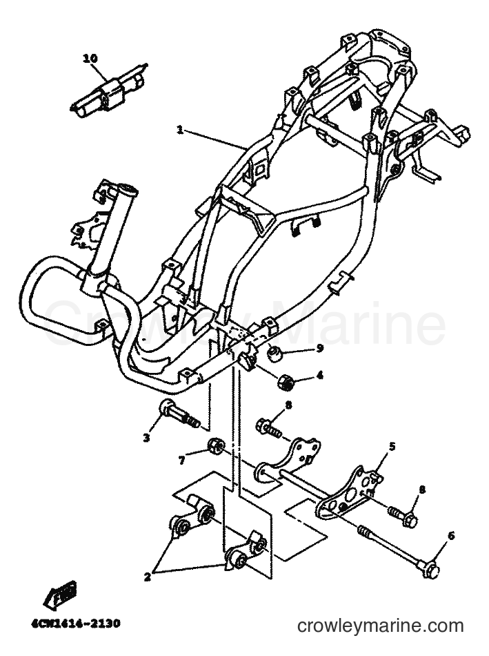 1999 Scooter XC125TR - XC125TR (4THF) [010] - FRAME