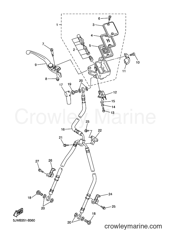 2003 Sport Bike FJR1300 - FJR1300 (5JWA) [010] - FRONT MASTER CYLINDER
