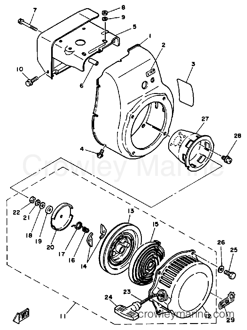 Yamaha Motors EF2800 - AIR SHROUD - STARTER (~800100)