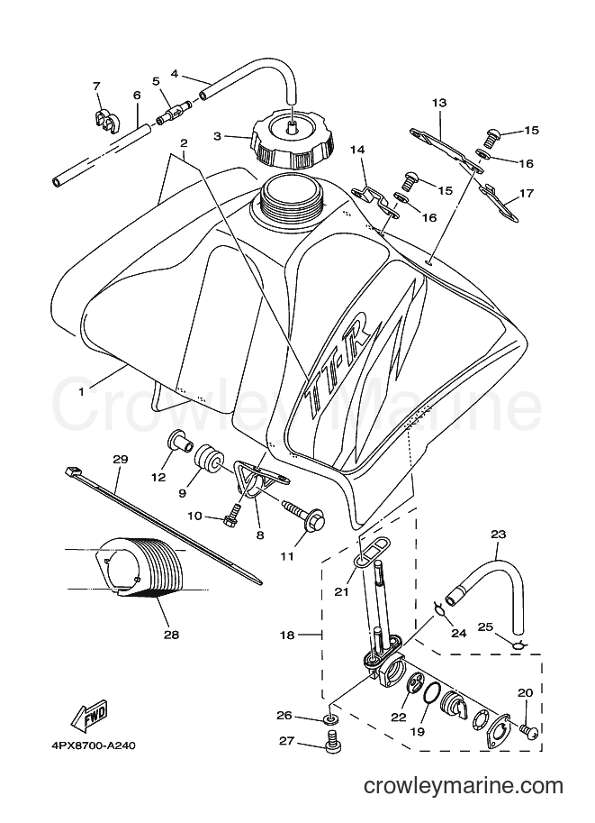 Yamaha Motors TT-R250 (5GFC) [010] - FUEL TANK