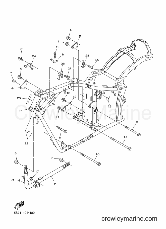 Yamaha Motors XVS950A (26P2) [050] - FRAME