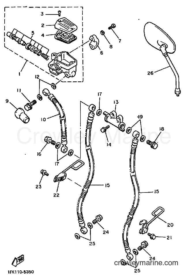 Yamaha Motors VMX12 (3JPB) [010] - FRONT MASTER CYLINDER