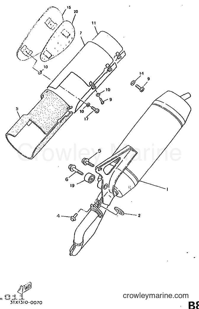 1998 Scooter CW50RSX - CW50RSX (5DY1) [999] - EXHAUST