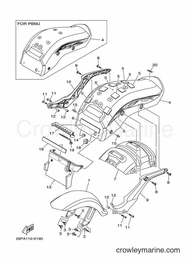Yamaha Motors XV1900CU (29PC) [010] - FENDER