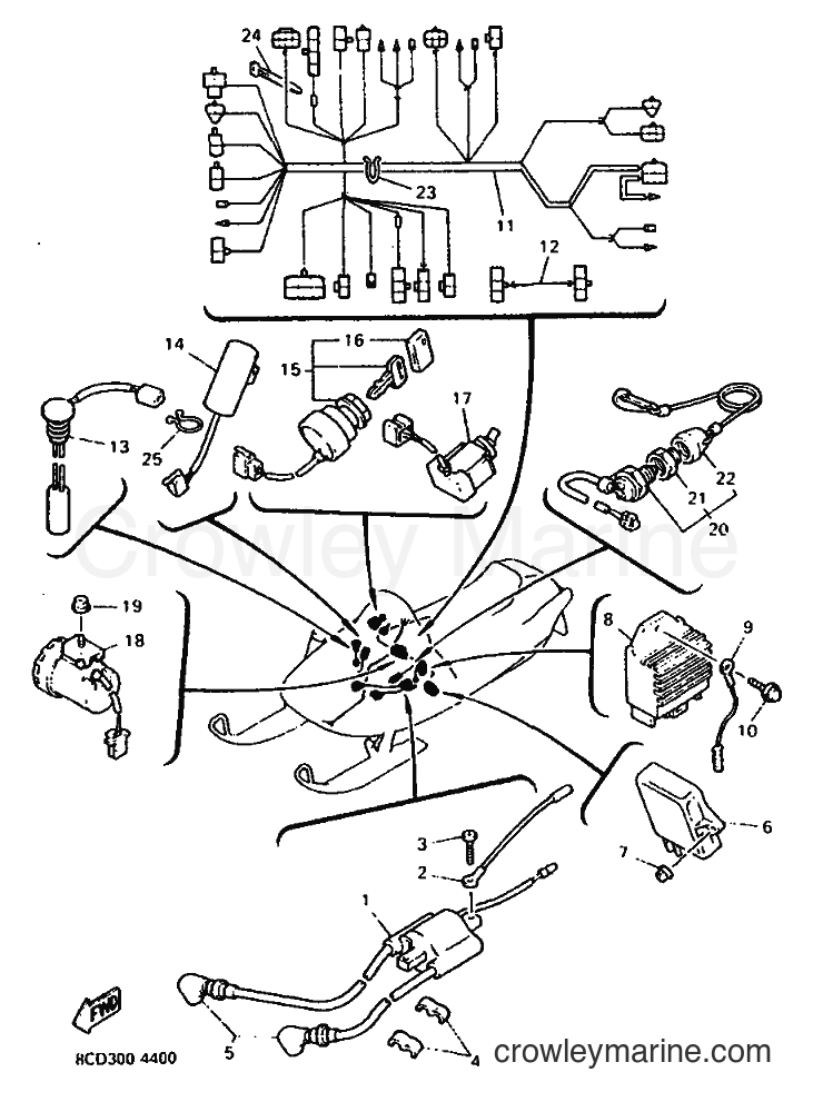 Yamaha Motors VX600 (8CD1) [010] - ELECTRICAL 1