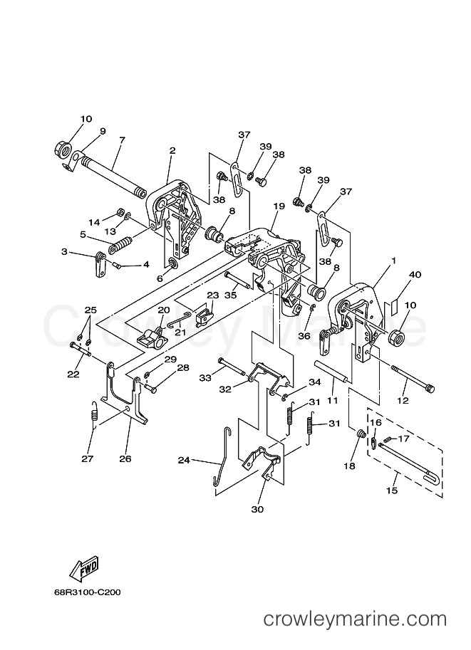 Yamaha Motors F8CMHS (60R3) [130] - BRACKET 1