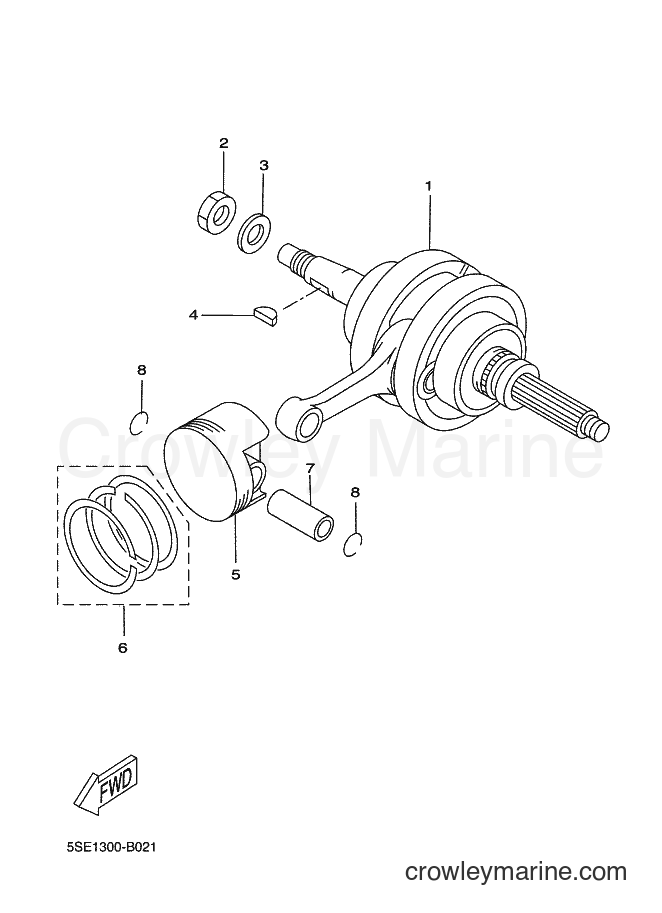 2011 Scooter VP250 - VP250 (5B27) [030] - CRANKSHAFT & PISTON