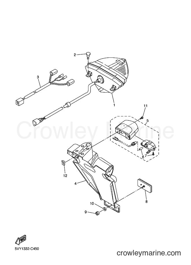 2006 Sport Bike YZF-R1 - YZF-R1 (5VYR) [080] - TAILLIGHT