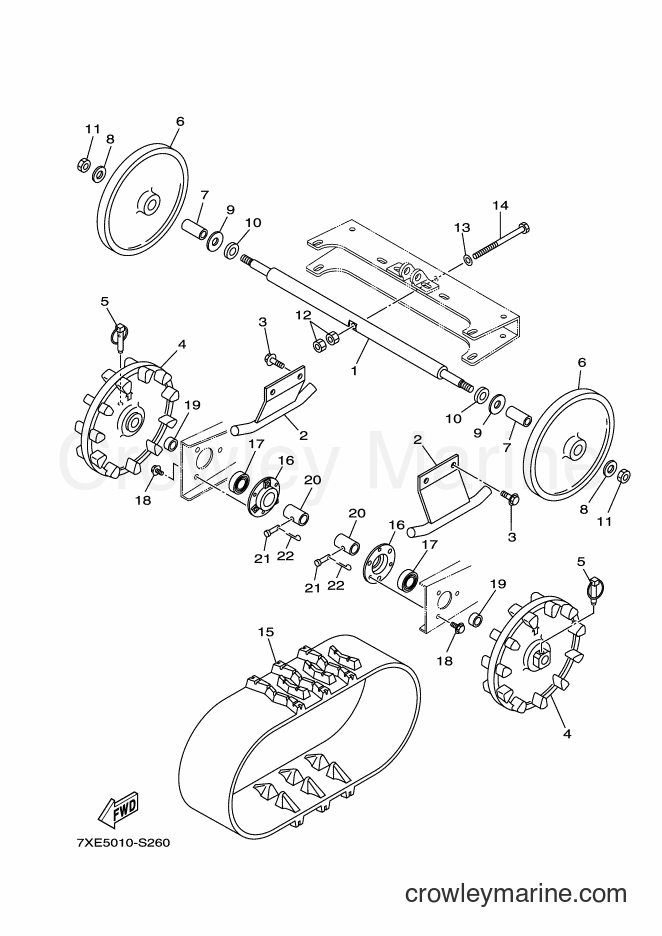 2017 Snowblower YS1070T - YS1070T (7XE5) [010] - TRACK & SPROCKET WHEEL