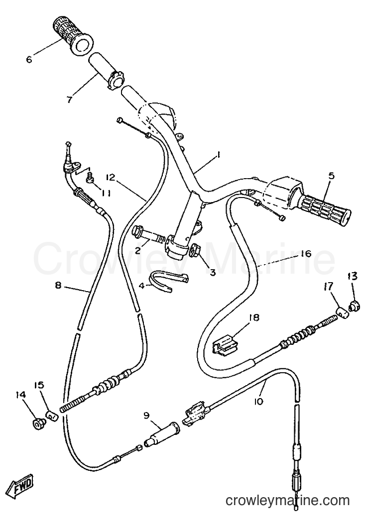 1995 Scooter YA50F - YA50F (4SN1) [999] - STEERING-CABLES