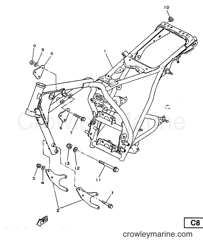 1987 Street Bike SR125 - SR125 (2JW) [999] - FRAME