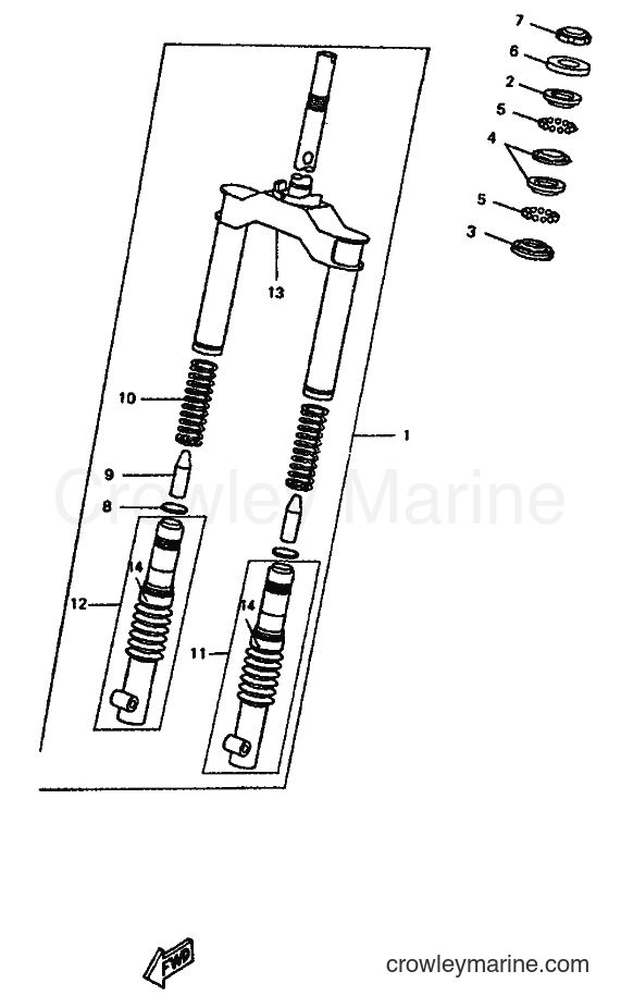 Yamaha Motors CW50 (3WV7) [999] - FRONT FORK