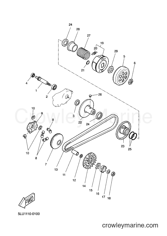 Yamaha Motors CW50 (5MS2) [010] - CLUTCH