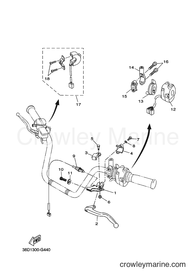 2010 ATV YFM350A - YFM350A (38D3) [030] - HANDLE SWITCH & LEVER