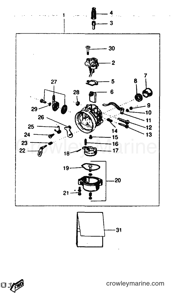 1997 Scooter DT50R - DT50R (5BK1) [999] - CARBURETOR