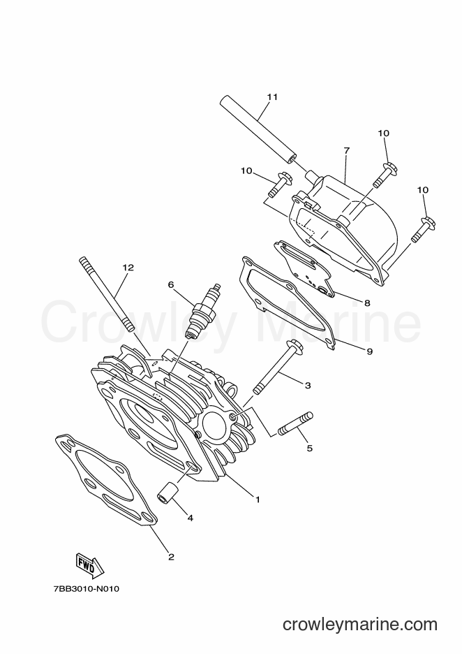 Yamaha Motors YS1390AR (7BB4) [010] - CYLINDER HEAD