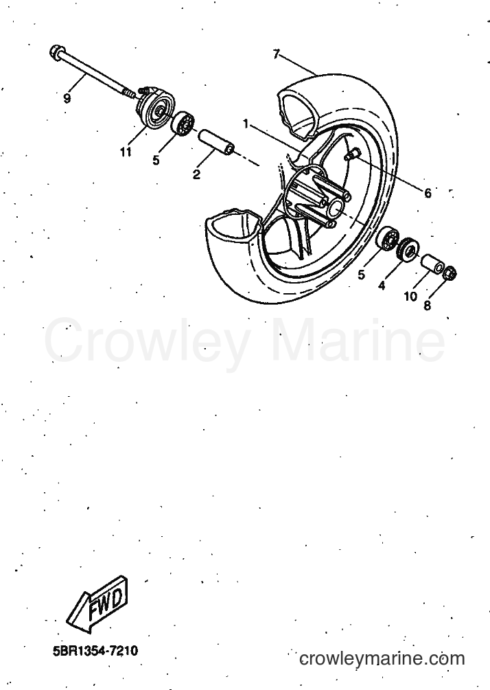 1998 Scooter YQ50 - YQ50 (5DP2) [999] - FRONT WHEEL