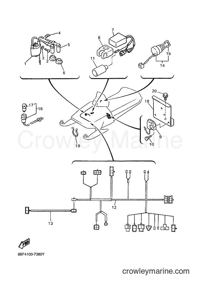 1998 Snowmobile PZ480 - PZ480 (8BF5) [020] - ELECTRICAL 1