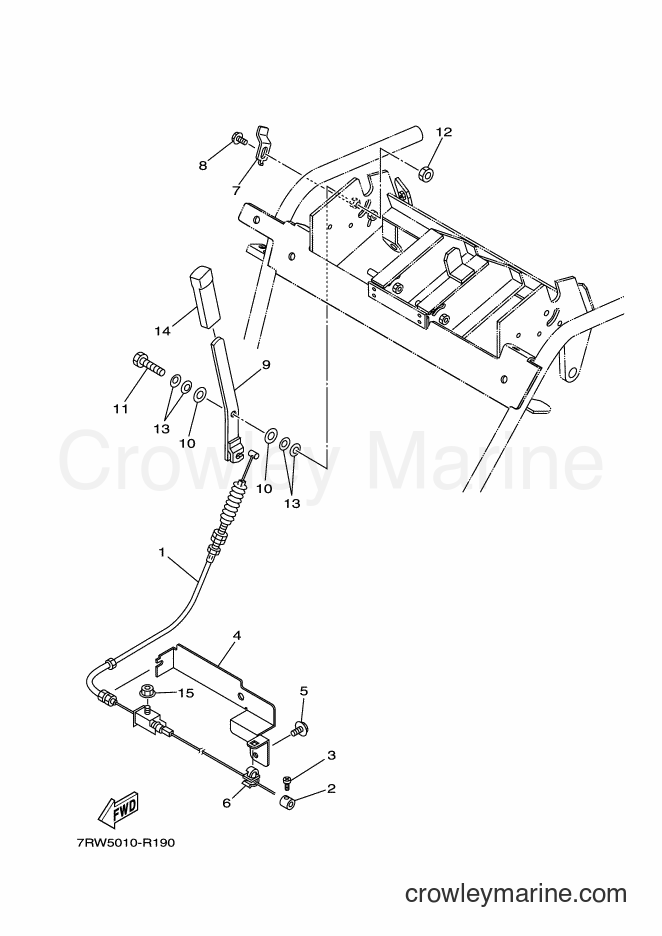 2016 Snowblower YT1070 - YT1070 (7RW5) [010] - THROTTLE LEVER