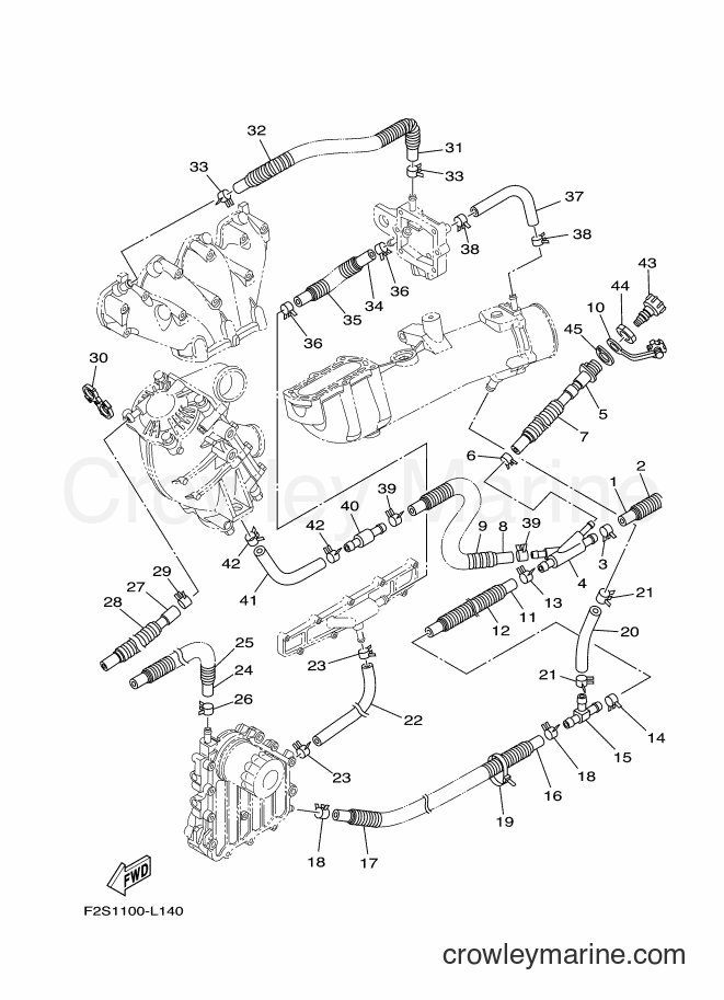 Yamaha Motors FA1800-L (F2S5) [010] - EXHAUST 2