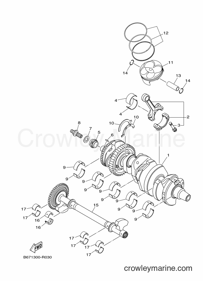 2016 Street Bike MTN1000 - MTN1000 (B671) [010] - CRANKSHAFT & PISTON