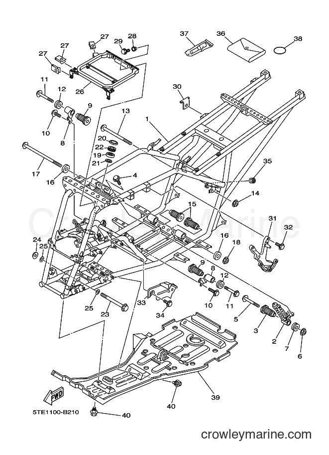 Yamaha Motors YFM400FWAN (5TE3) [010] - FRAME