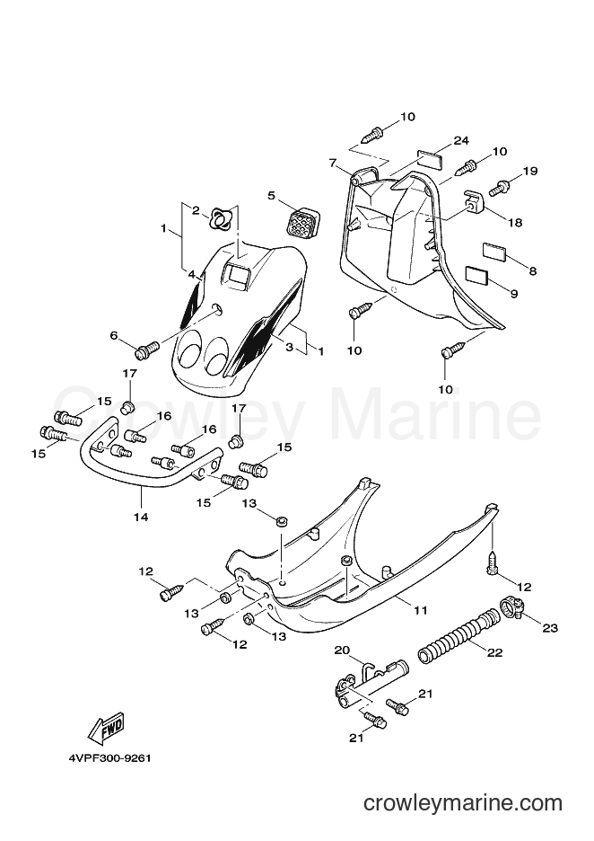 Yamaha Motors YW100 (4VPT) [010] - LEG SHIELD