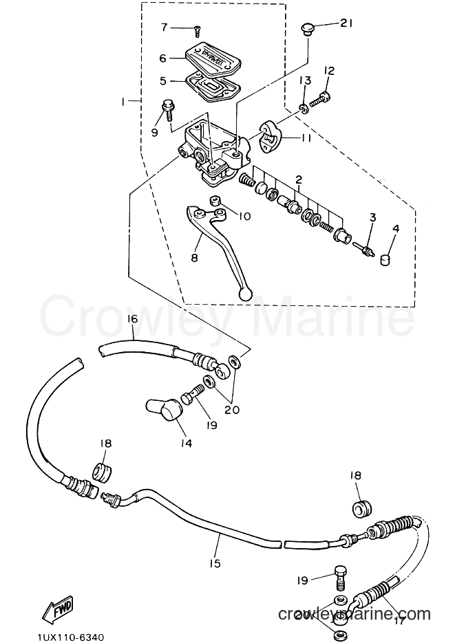 1990 Sport Bike FJ1200 - FJ1200 (3CW2) [999] - FRONT MASTER CYLINDER 2