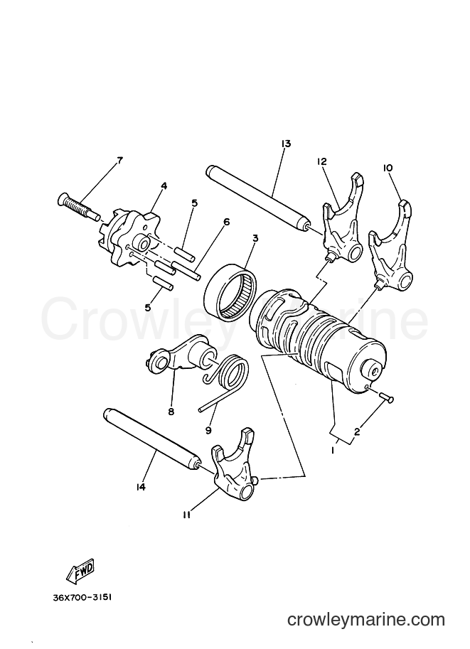 2005 Street Bike AG200F - AG200F (3GXM) [010] - SHIFT CAM & FORK