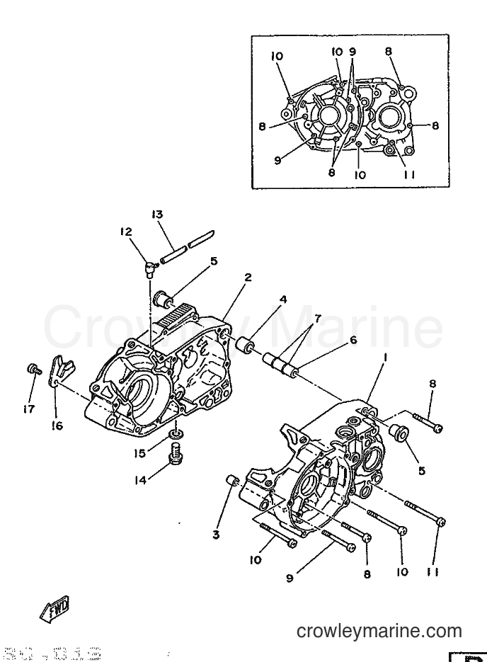 1986 Dirt Bike DT125-MX - DT125-MX (4J3) [999] - CRANKCASE