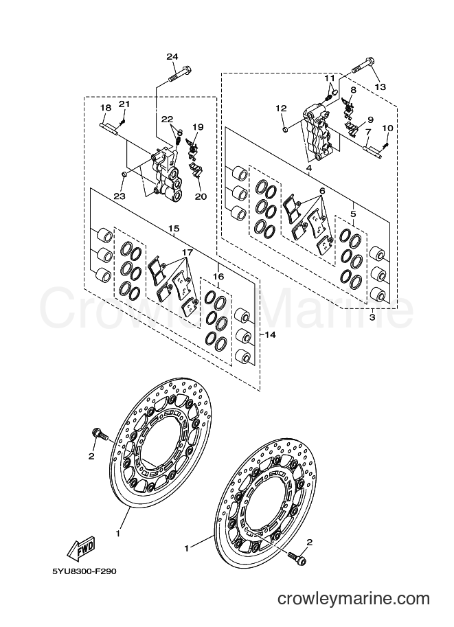 2007 Street Bike MT01 - MT01 (5YU8) [010] - FRONT BRAKE CALIPER