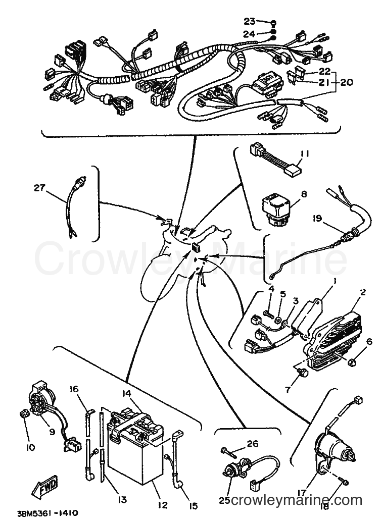 1992 Cruiser XV535 - XV535 (3BM6) [999] - ELECTRICAL 1