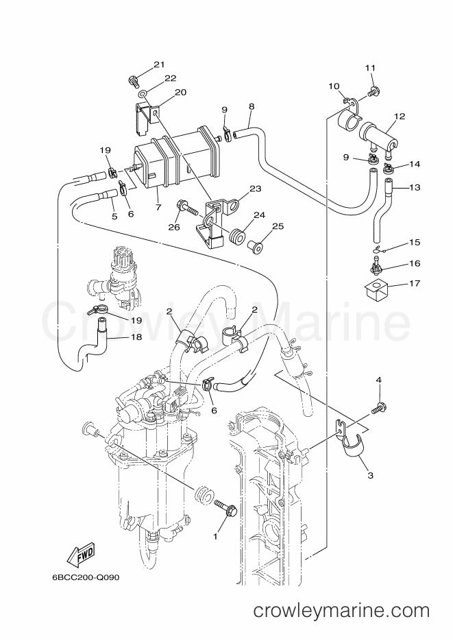 Yamaha Motors F75CEHD (6BCE) [020] - INTAKE 3