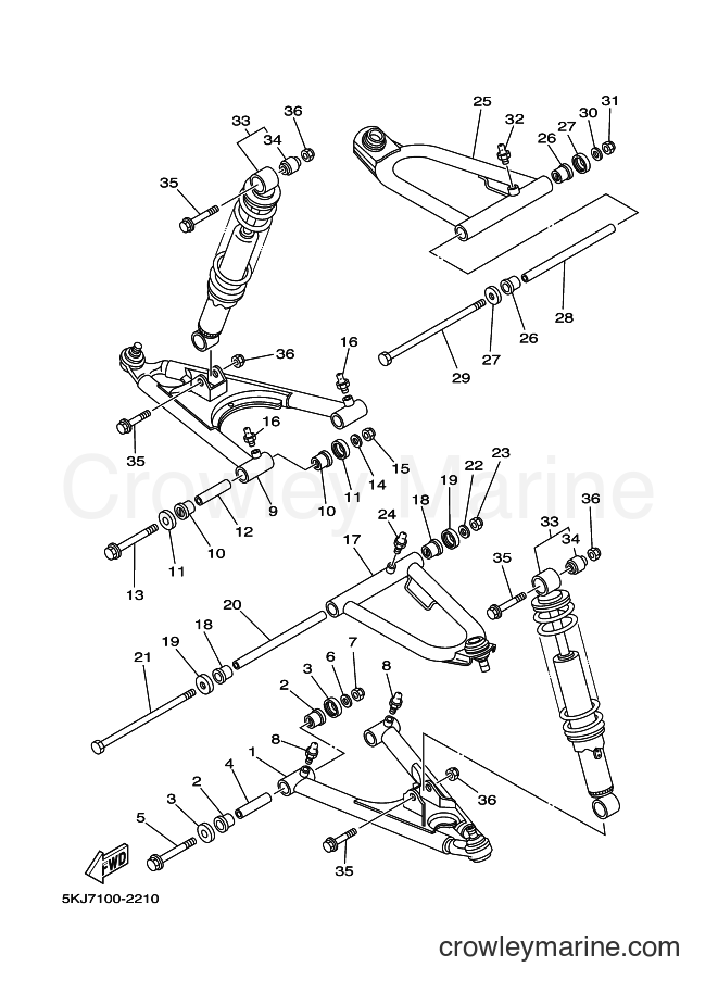 2002 ATV YFS200 - YFS200 (5KJ8) [010] - FRONT SUSPENSION & WHEEL