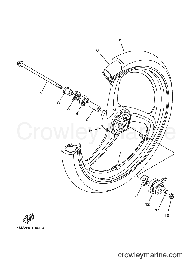 2000 Street Bike V120JR-S - V120JR-S (4MA4) [010] - FRONT WHEEL