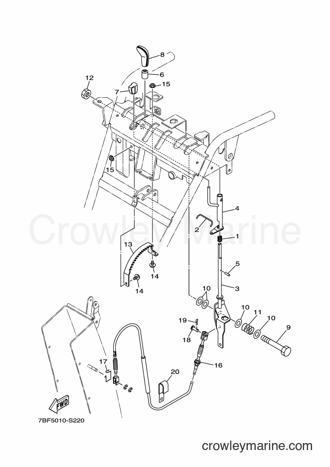 2018 Snowblower YT1390X - YT1390X (7BF5) [010] - SCHUTE CONTROL LEVER