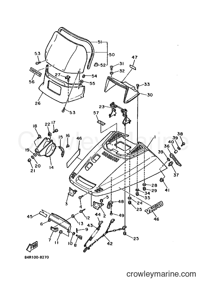 1988 Snowmobile VK540 - VK540 (84R0) [010] - SHROUD & WINDSHIELD