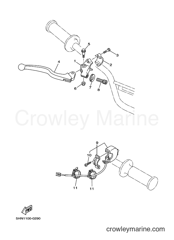 2003 Dirt Bike TT-R90 - TT-R90 (5HND) [010] - HANDLE SWITCH & LEVER