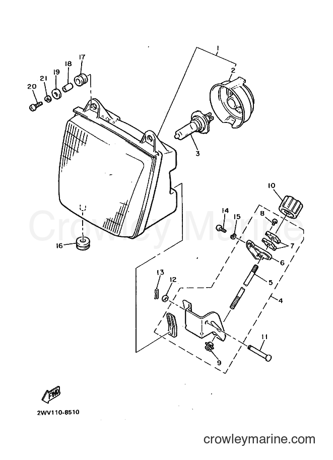1990 Cruiser XVZ13DA - XVZ13DA (3JJ6) [010] - HEADLIGHT