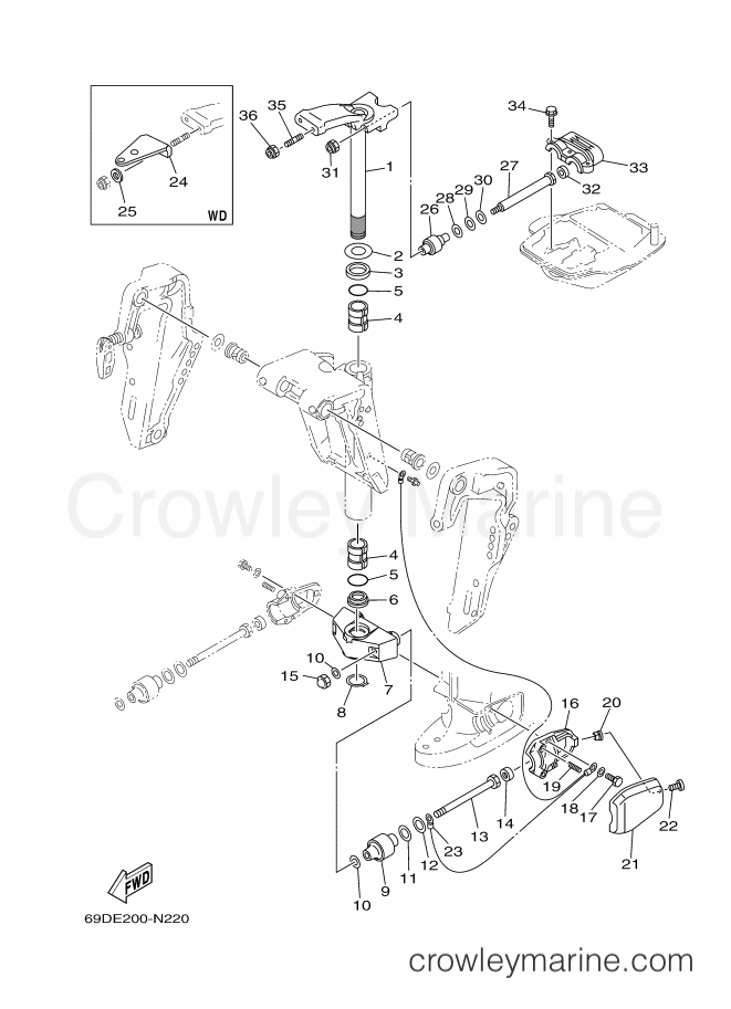Yamaha Motors E60HMHDX (69DG) [240] - BRACKET 4