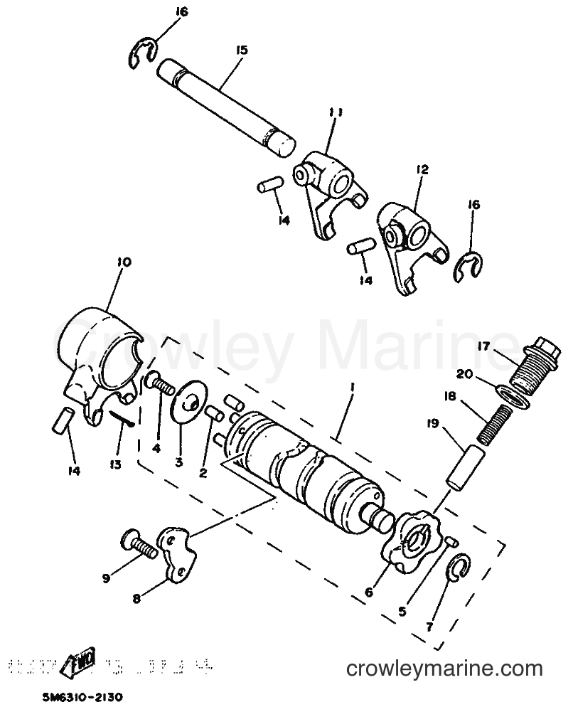 Yamaha Motors DT50MX (2UN) [999] - SHIFT CAM & FORK