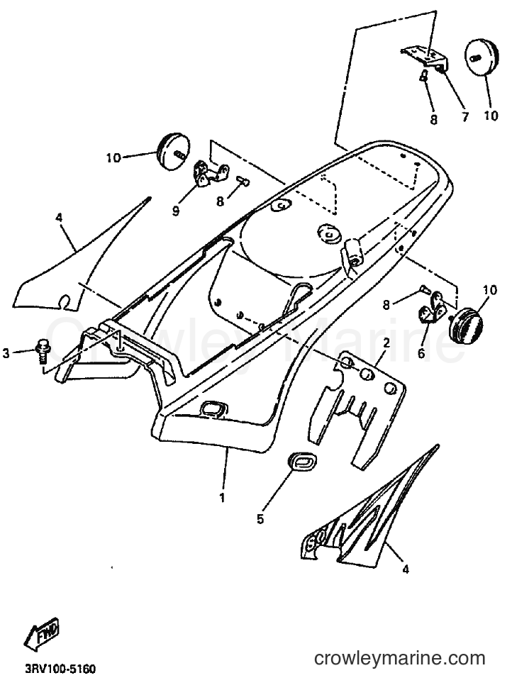 1995 Dirt Bike PW80 - PW80 (3RV8) [020] - SIDE COVER