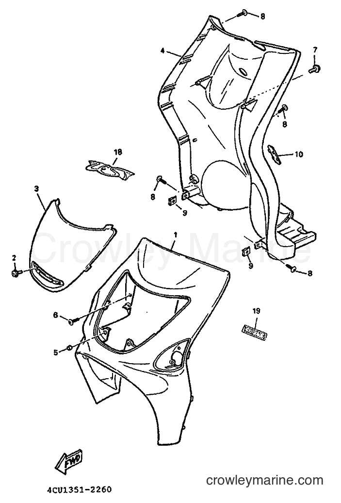 1995 Scooter YE50 - YE50 (4LN3) [999] - LEG SHIELD