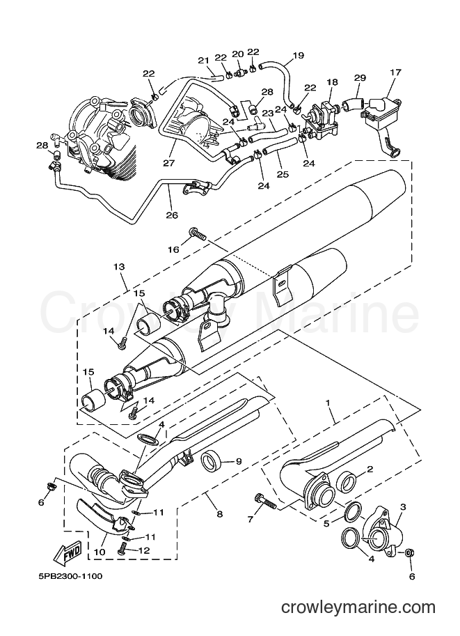 Yamaha Motors XVS1100 (5PBB) [070] - EXHAUST