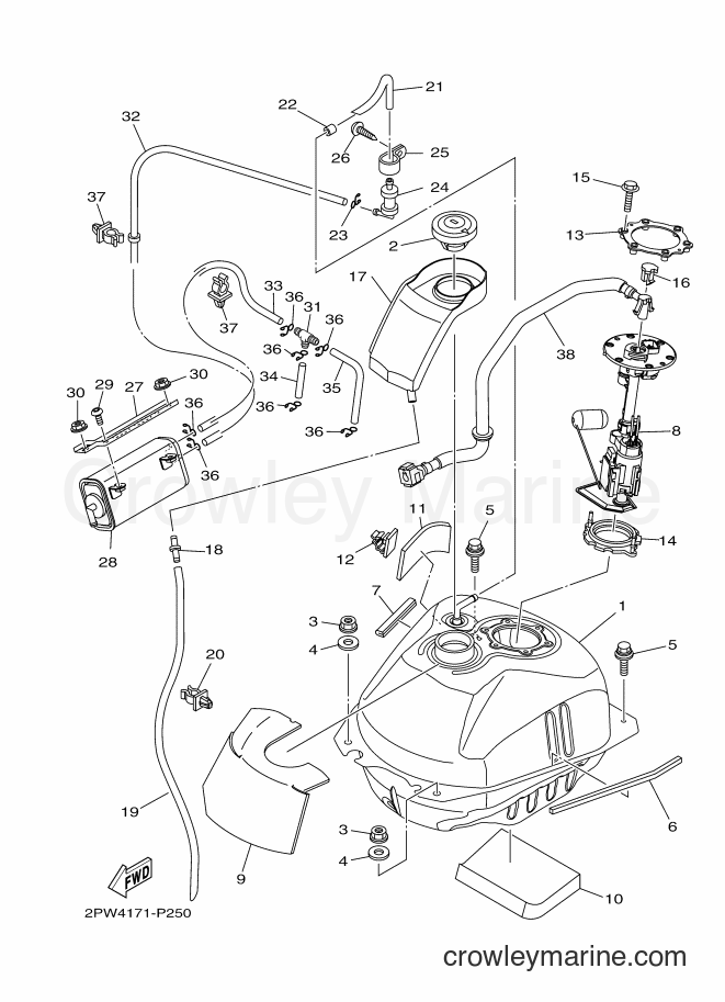 2016 Maxi-Scooter XP500A - XP500A (2PWW) [020] - FUEL TANK